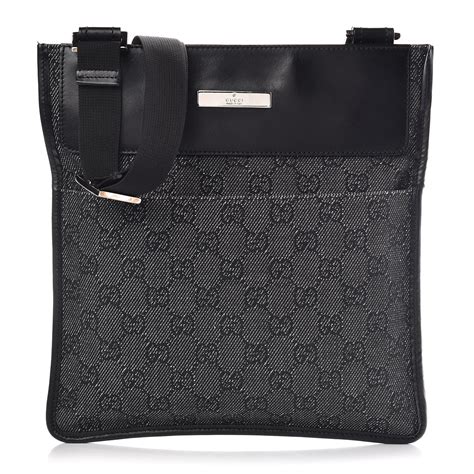 messenger bag gucci black|gucci crossbody messenger bag black.